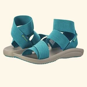 Women’s Columbia Barraca Ankle Strap Stretch Sandals Teal size 10